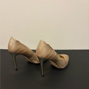 Nine West Elegant Gold Tone Stiletto Heels